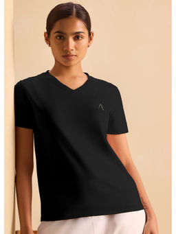Alonge - Cloud Soft V-Neck Carbon Black T-Shirt