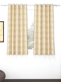 Story@Home - Beige 300 GSM Polyester Blackout Curtain