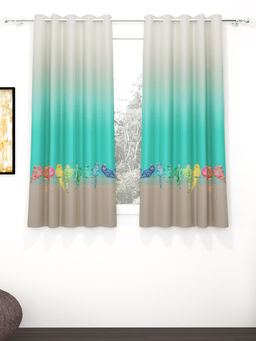 Story@Home - Green 300 GSM Polyester Blackout Curtain