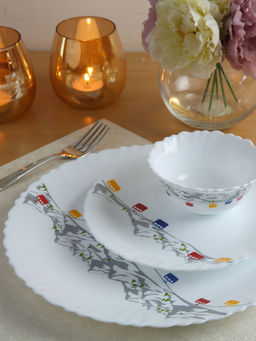 HomeTown - Fiesta Milan Skytrams Opalware Dinner (Set of 27)