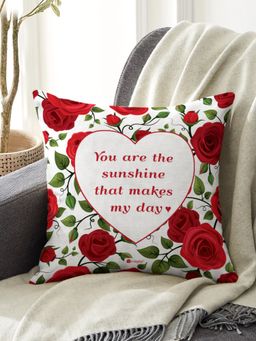 Indigifts - Love Quote Cushion Cover with Filler, Valentine Gifts, Love Gift