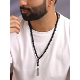 Yellow Chimes - Black Beads Mala Necklace for Men