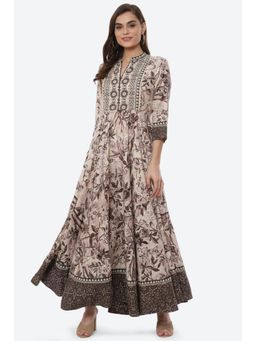 Biba - Beige Flared Kurta