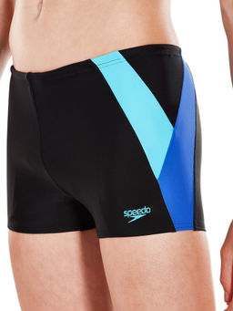 Speedo - Boy's Endurance10 Colour Block Aquashort - Black & Amparo Blue