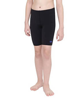 Speedo - Boy's Endurance+ Essential Jammer - Black & Blue Flame