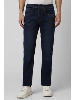 Peter England - Men Navy Dark Wash Regular Fit Jeans