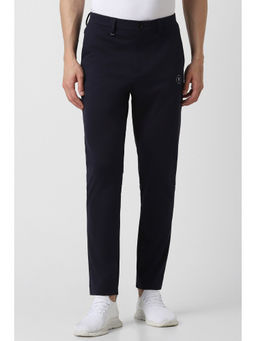 Van Heusen - Men Navy Solid Trouser
