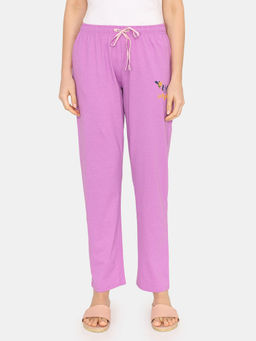 Zivame - Rosaline Mystic Town Knit Cotton Pyjama - Crocus
