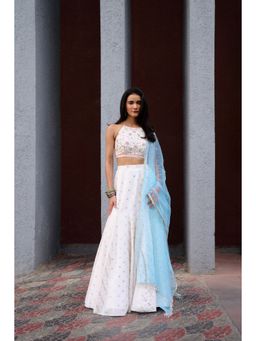 Chamee and Palak - Ivory Anaisa Lehenga with Blouse and Dupatta (Set of 3)