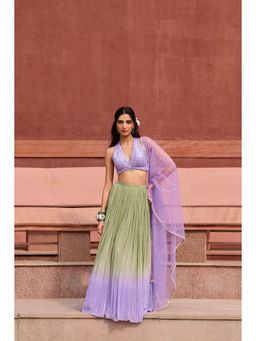 Chamee and Palak - Lavender Reina Lehenga with Blouse and Dupatta (Set of 3)