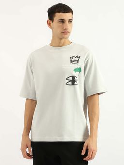 United Colors of Benetton - Off White Oversized Fit Round Neck Solid T-Shirt