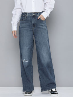 Levi's - Women Blue Wide Leg Fit High Rise Jeans