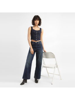 Levi's - Women Navy Blue Wide Leg Fit High Rise Jeans
