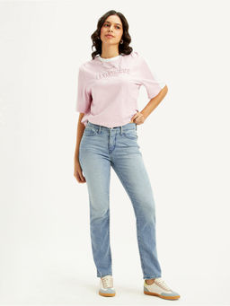 Levi's - Women 312 Light Blue Straight Fit Mid Rise Jeans