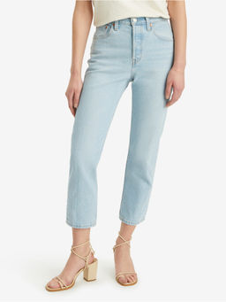 Levi's - Women 501 Blue Straight Fit Mid Rise Jeans
