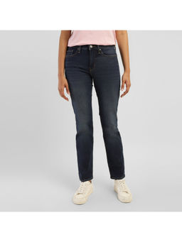 Levi's - Women 314 Navy Blue Straight Fit High Rise Jeans