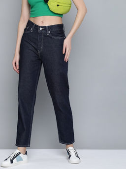 Levi's - Women 80S Mom Navy Blue Loose Fit High Rise Jeans