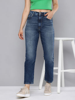 Levi's - Women Navy Blue Straight Fit High Rise Jeans
