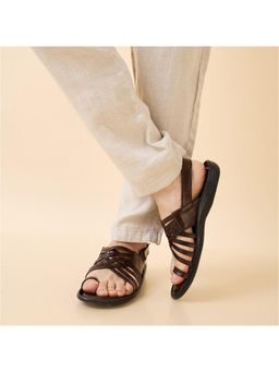 REGAL - Brown Men One Toe Formal Strappy Sandal