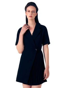VERO MODA - Black Pleated Blazer Dress