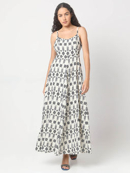 VERO MODA - Off-White Embroidered Maxi Dress