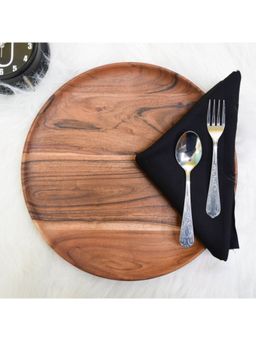 Brick Brown - Retro Round Serving Tray