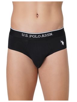 U.S. POLO ASSN. - Mens Solid Cotton Mid Rise Briefs Multi-Color (Pack of 2)