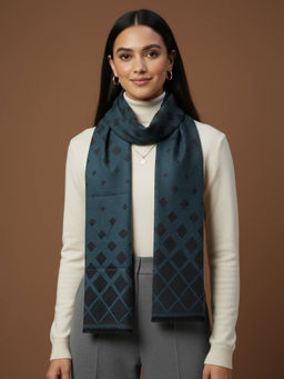 Zamour - Reversible Diamond Print Woollen Muffler