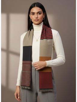 Zamour - Multicolor Striped Woollen Muffler Scarf