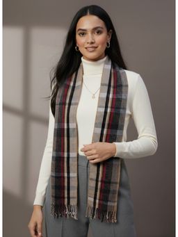 Zamour - Classic Checkered Woollen Muffler Scarf