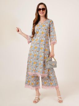 COTLAND FASHION - Floral Printed Cotton CO-Ord Set for Women