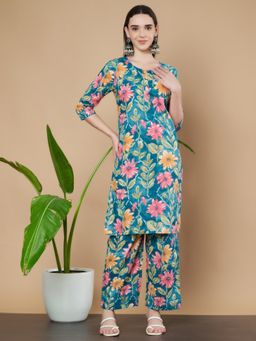 COTLAND FASHION - Floral Printed Cotton CO-Ord Set for Women