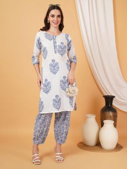 COTLAND FASHION - Printed Cotton Kurta with Salwar