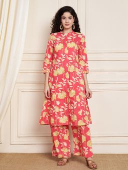 COTLAND FASHION - Floral Printed Cotton Kurta with Palazzo