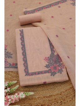 Soch - Pink Chanderi Woven Design Unstitched Top and Bottom with Dupatta