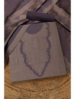 Soch - Lavender Silk Zari Woven Unstitched Top and Bottom with Dupatta