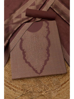 Soch - Onion Pink Silk Zari Woven Unstitched Top and Bottom with Dupatta