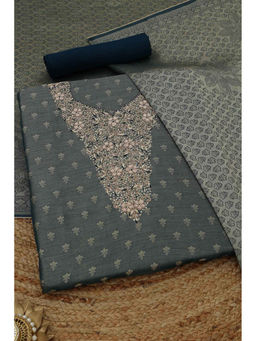 Soch - Blue Ziraf Russian Silk Zari Woven Unstitched Top and Bottom with Dupatta