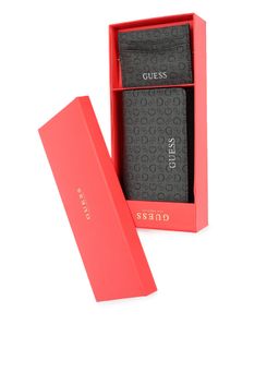 Guess - Charcoal Printed Sandria Boxed 3-Fold Wallet With Card Case