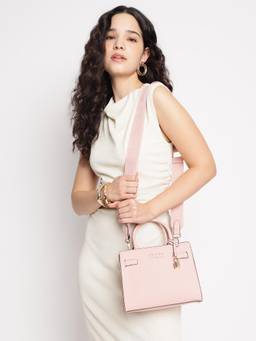 Guess - Rose Solid Salado Satchel Bag with Detachable Strap