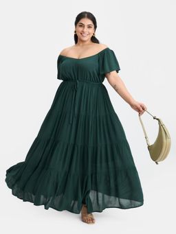 Virgio - Green Women Tiered Maxi Dress
