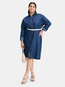 Virgio - Blue Women Denim Shirt Dress