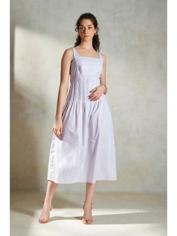 Virgio - Lavender Women Pintuck Midi Dress