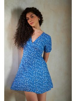 Virgio - Blue Women Fit and Flare Mini Dress