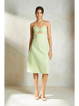 Virgio - Green Women Off-Shoulder Dress