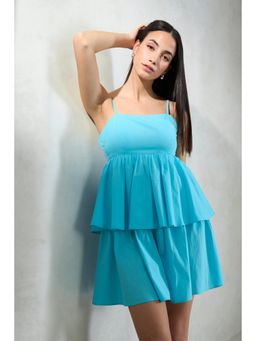 Virgio - Blue Women Airy Mini Dress