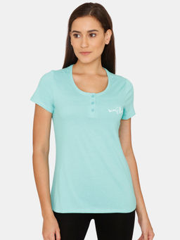 Zivame - Rosaline Chromaticity Knit Cotton Top - Florida Key