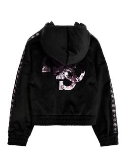 Guess - Black Polyester Embroidered Girls Jacket