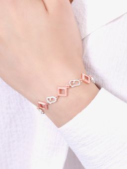 Zavya - Love Geometry Dual Plated 925 Sterling Silver Bracelet