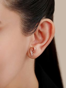 Zavya - Rare Beauty Rose Gold Plated 925 Sterling Silver Earrings